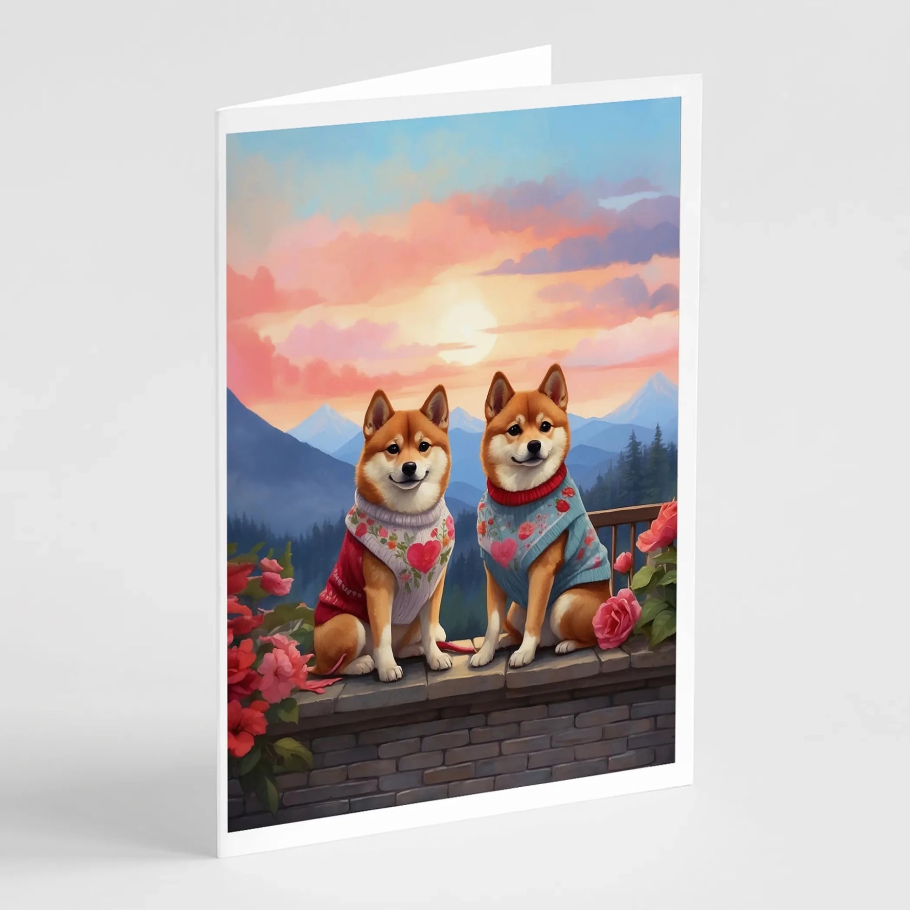 Two Hearts Greeting Cards - Size: 5X7 | Pack Of: 8 | Collection name: Two hearts-AMAZON FACTORY
