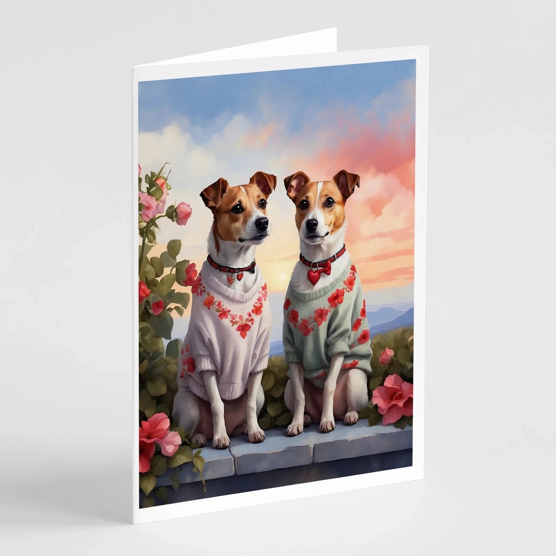 Two Hearts Greeting Cards - Size: 5X7 | Pack Of: 8 | Collection name: Two hearts-AMAZON FACTORY
