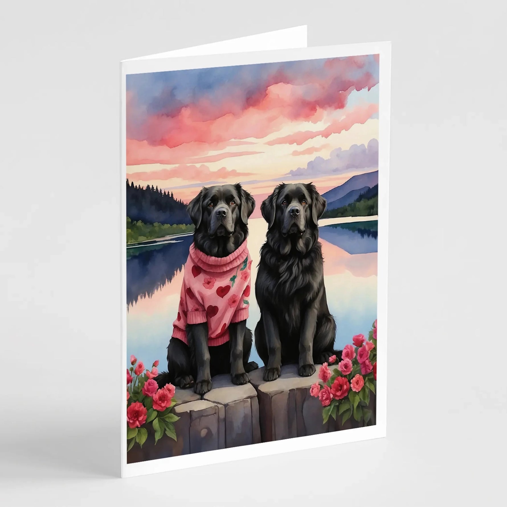 Two Hearts Greeting Cards - Size: 5X7 | Pack Of: 8 | Collection name: Two hearts-AMAZON FACTORY