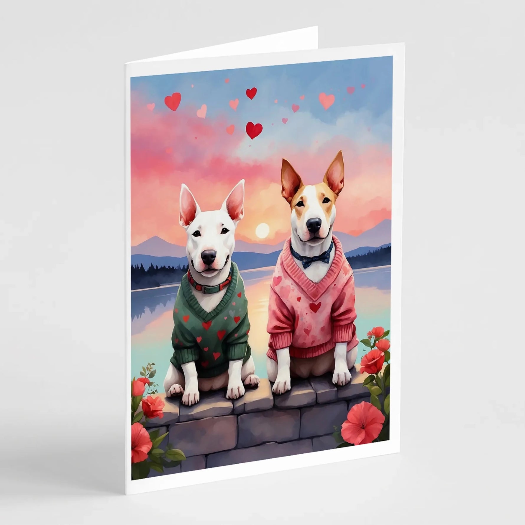 Two Hearts Greeting Cards - Size: 5X7 | Pack Of: 8 | Collection name: Two hearts-AMAZON FACTORY