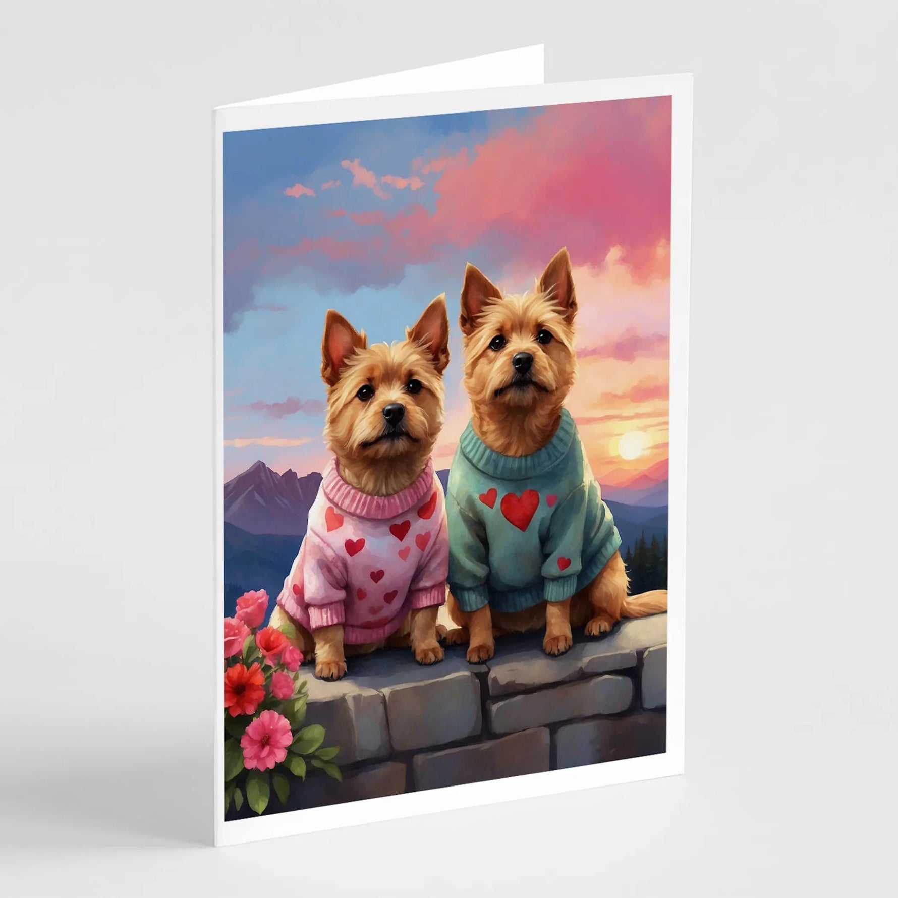 Two Hearts Greeting Cards - Size: 5X7 | Pack Of: 8 | Collection name: Two hearts-AMAZON FACTORY