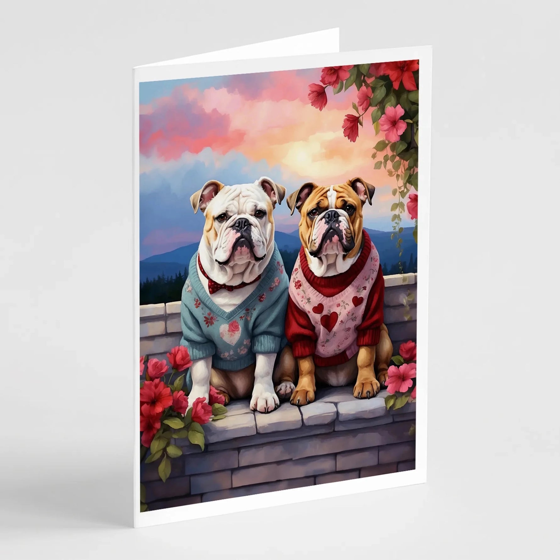 Two Hearts Greeting Cards - Size: 5X7 | Pack Of: 8 | Collection name: Two hearts-AMAZON FACTORY