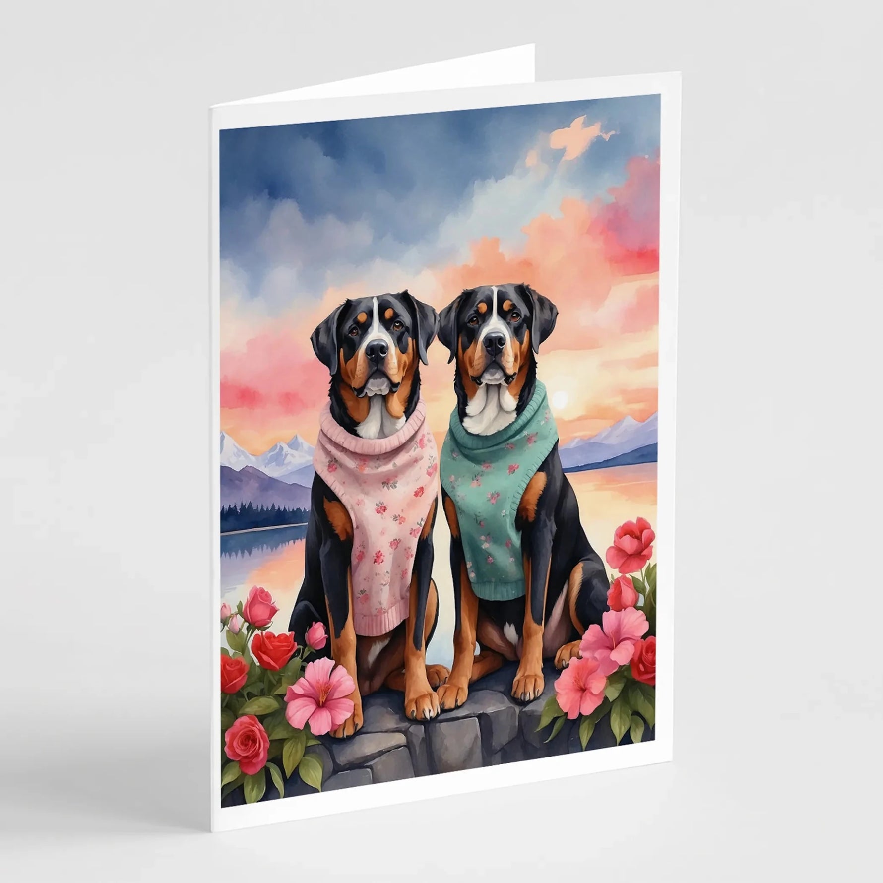 Two Hearts Greeting Cards - Size: 5X7 | Pack Of: 8 | Collection name: Two hearts-AMAZON FACTORY