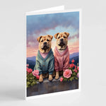 Two Hearts Greeting Cards - Size: 5X7 | Pack Of: 8 | Collection name: Two hearts-AMAZON FACTORY