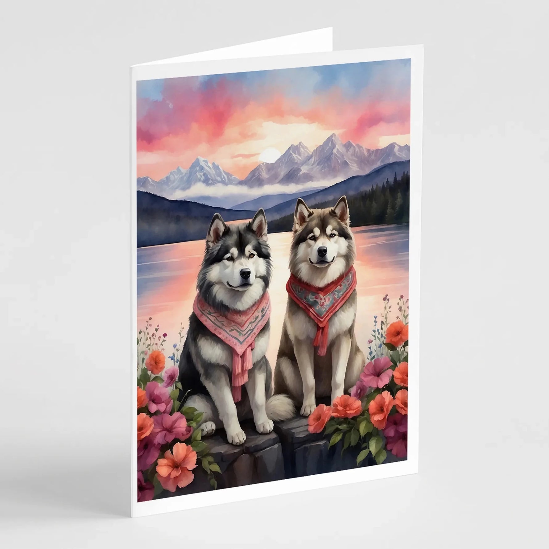 Two Hearts Greeting Cards - Size: 5X7 | Pack Of: 8 | Collection name: Two hearts-AMAZON FACTORY