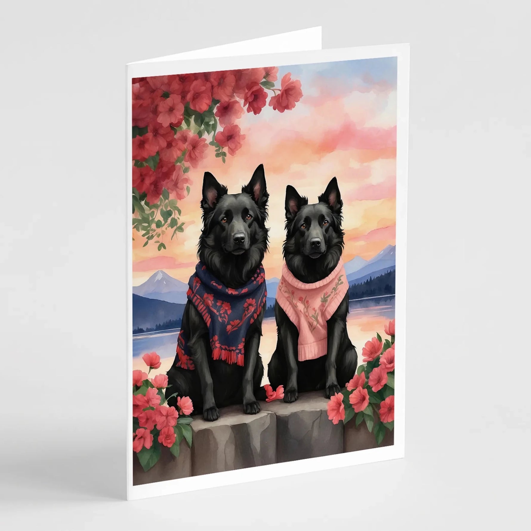Two Hearts Greeting Cards - Size: 5X7 | Pack Of: 8 | Collection name: Two hearts-AMAZON FACTORY