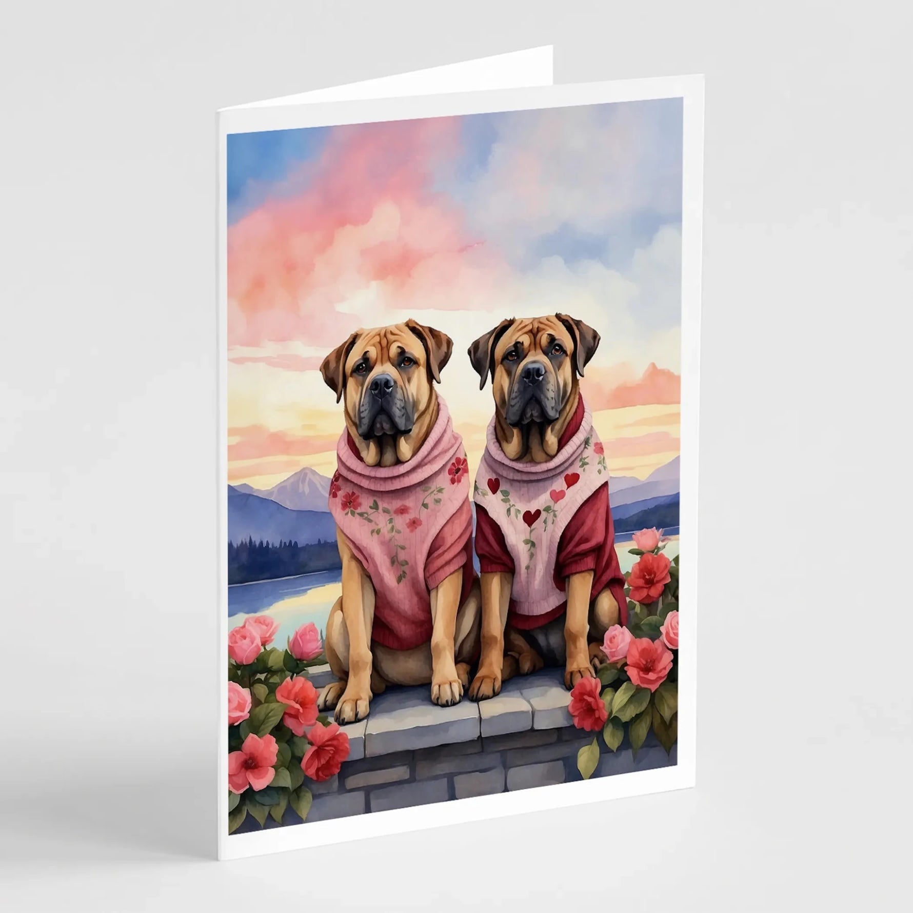 Two Hearts Greeting Cards - Size: 5X7 | Pack Of: 8 | Collection name: Two hearts-AMAZON FACTORY
