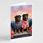 Two Hearts Greeting Cards - Size: 5X7 | Pack Of: 8 | Collection name: Two hearts-AMAZON FACTORY