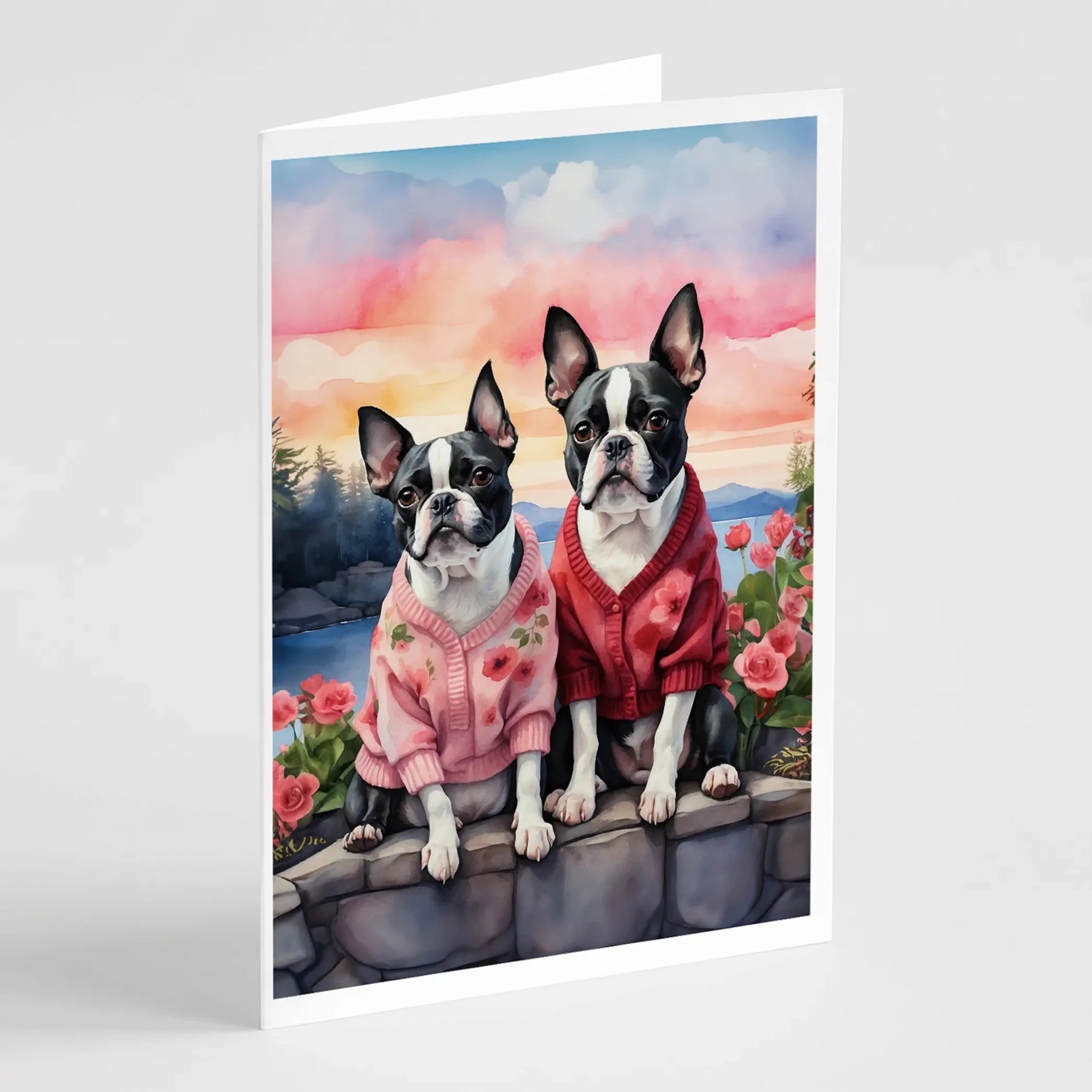 Two Hearts Greeting Cards - Size: 5X7 | Pack Of: 8 | Collection name: Two hearts-AMAZON FACTORY