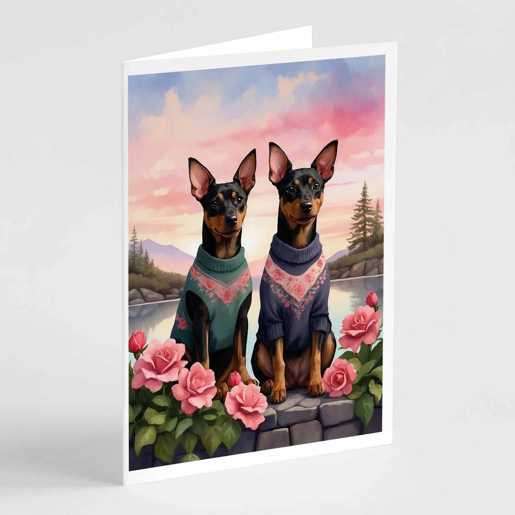Two Hearts Greeting Cards - Size: 5X7 | Pack Of: 8 | Collection name: Two hearts-AMAZON FACTORY