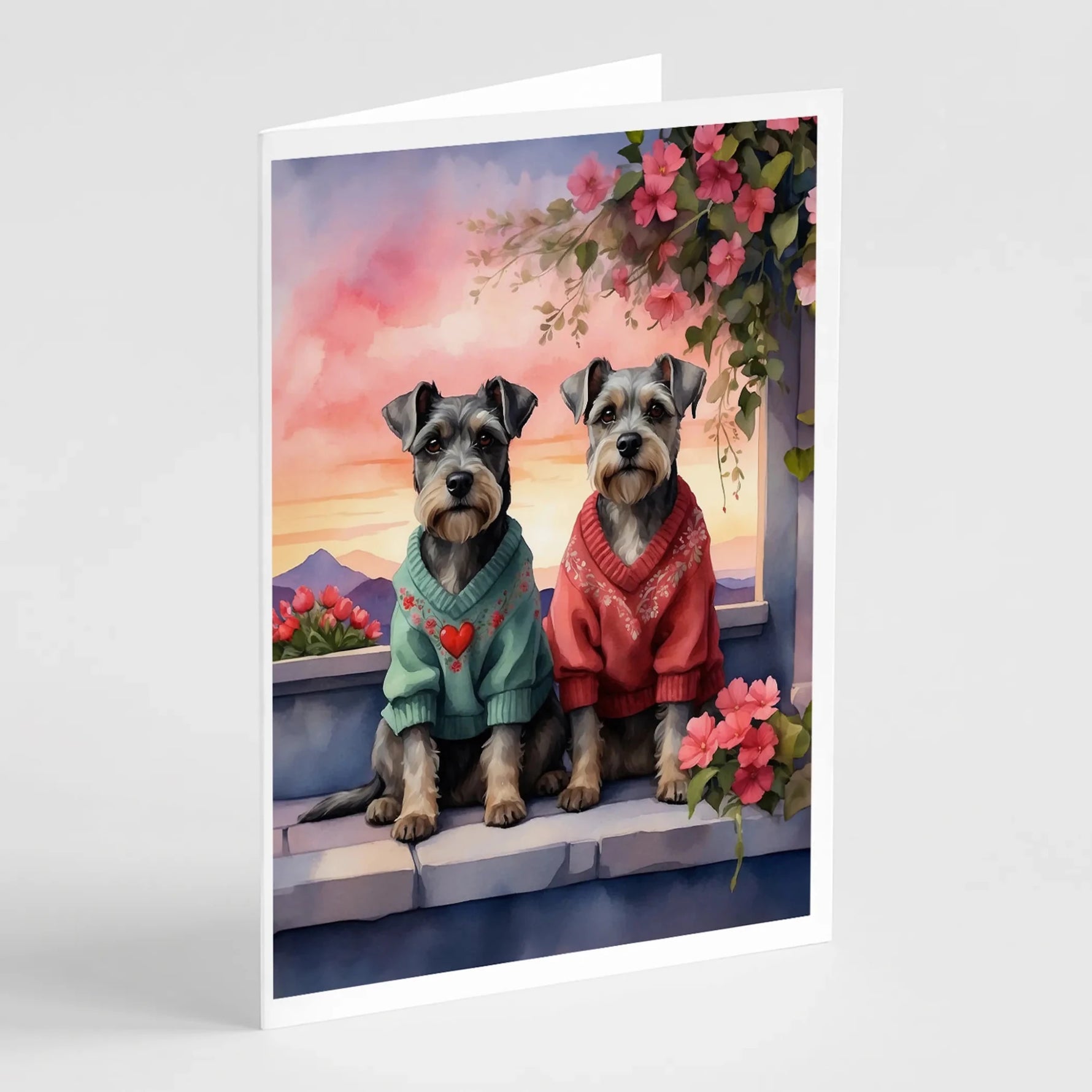 Two Hearts Greeting Cards - Size: 5X7 | Pack Of: 8 | Collection name: Two hearts-AMAZON FACTORY