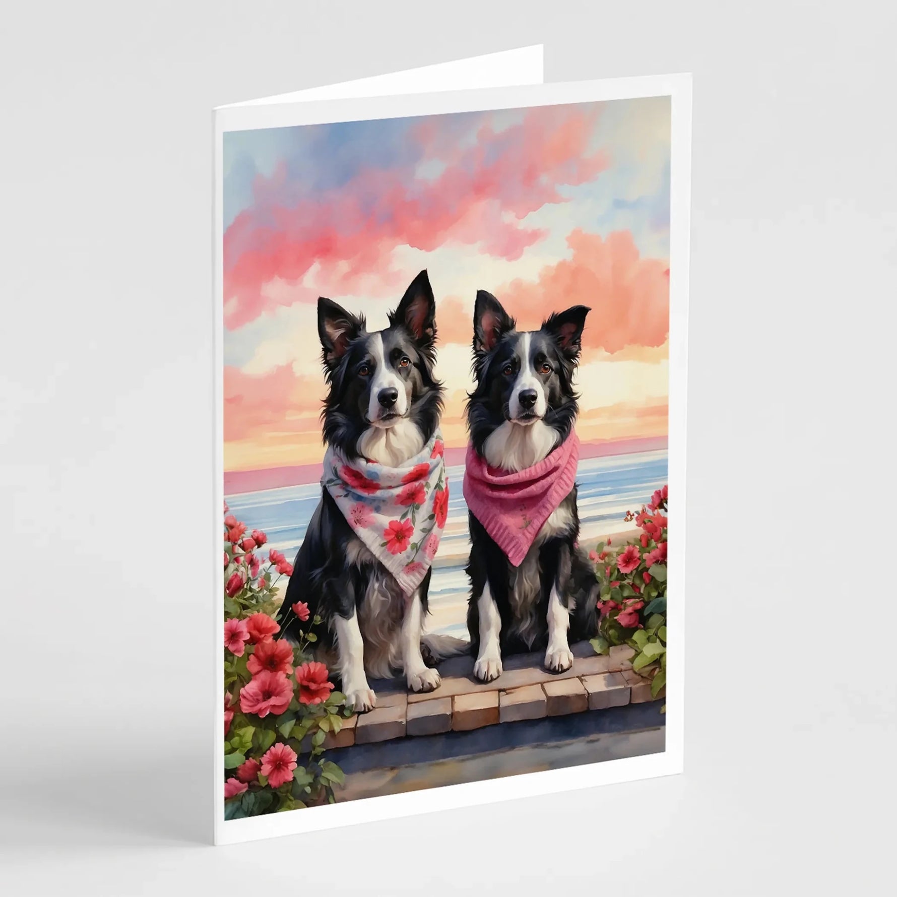 Two Hearts Greeting Cards - Size: 5X7 | Pack Of: 8 | Collection name: Two hearts-AMAZON FACTORY
