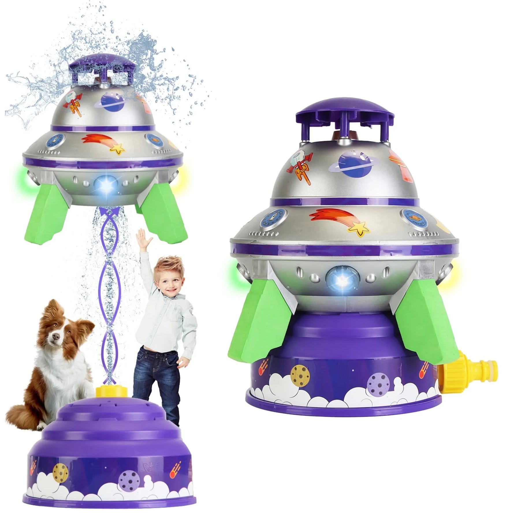 UFO Water Sprinkler Outdoor Summer Rocket Toy-AMAZON FACTORY