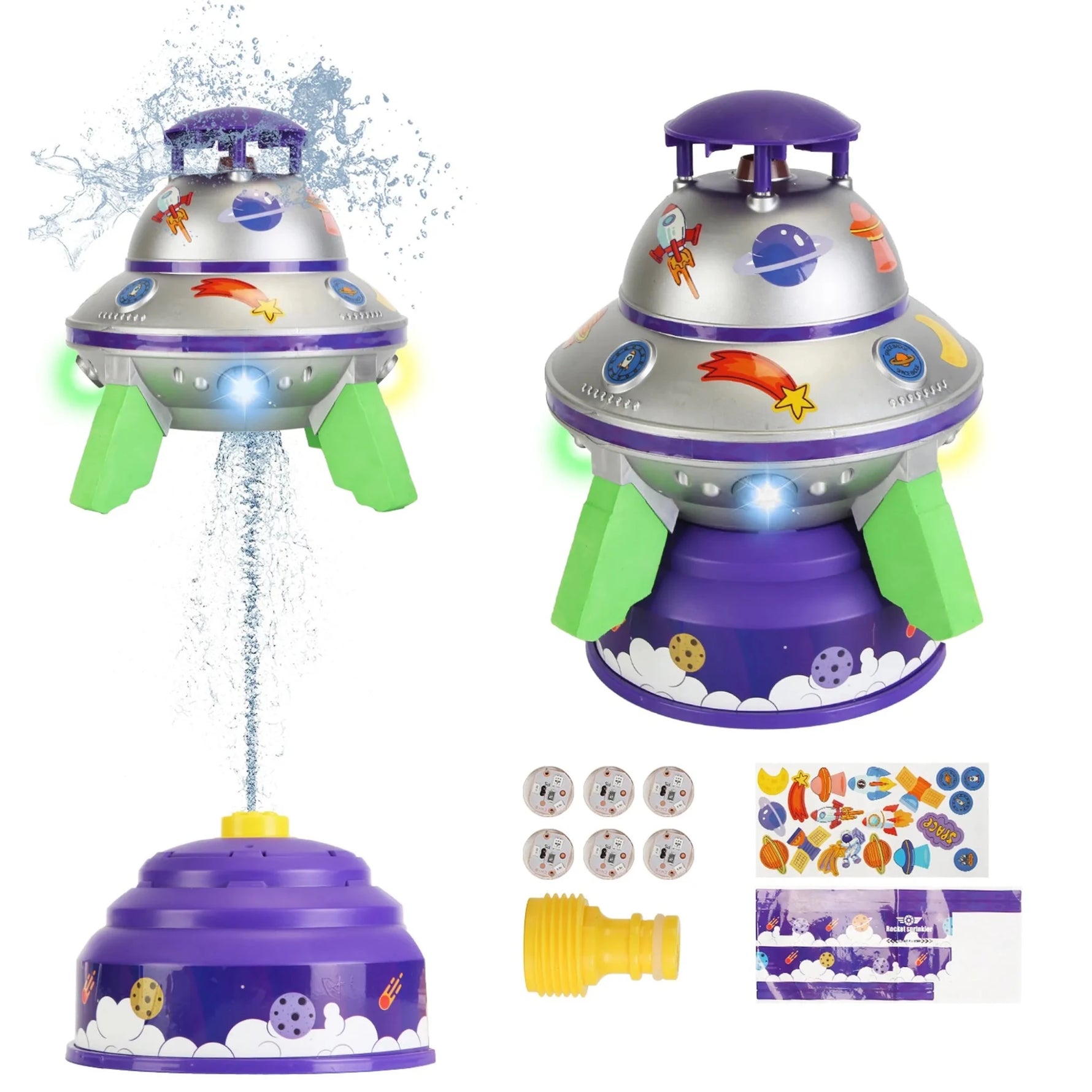 UFO Water Sprinkler Outdoor Summer Rocket Toy-AMAZON FACTORY