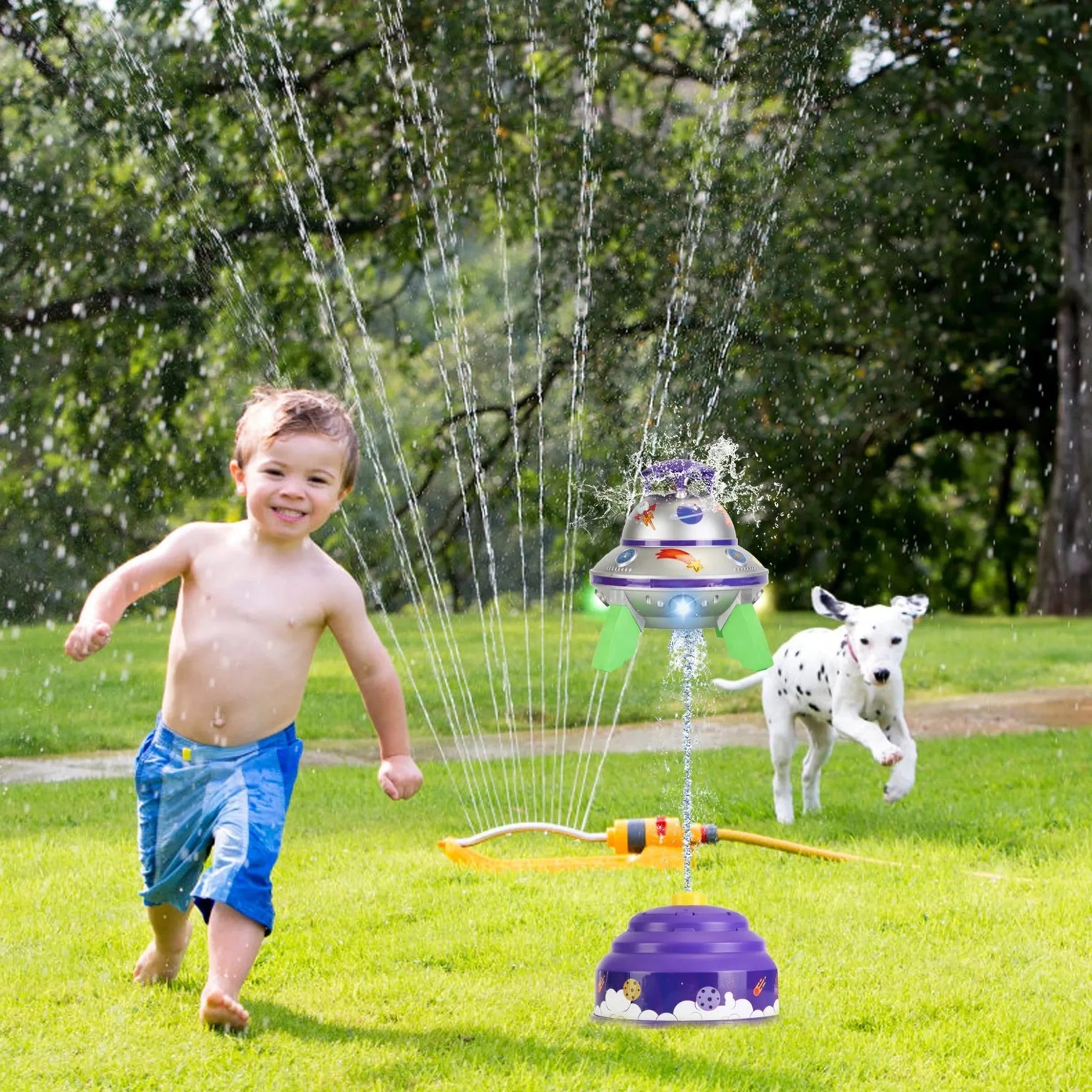 UFO Water Sprinkler Outdoor Summer Rocket Toy-AMAZON FACTORY