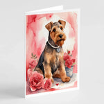 Valentine Roses Greeting Cards - Size: 5X7 | Pack Of: 8 | Collection name: Valentine roses-AMAZON FACTORY