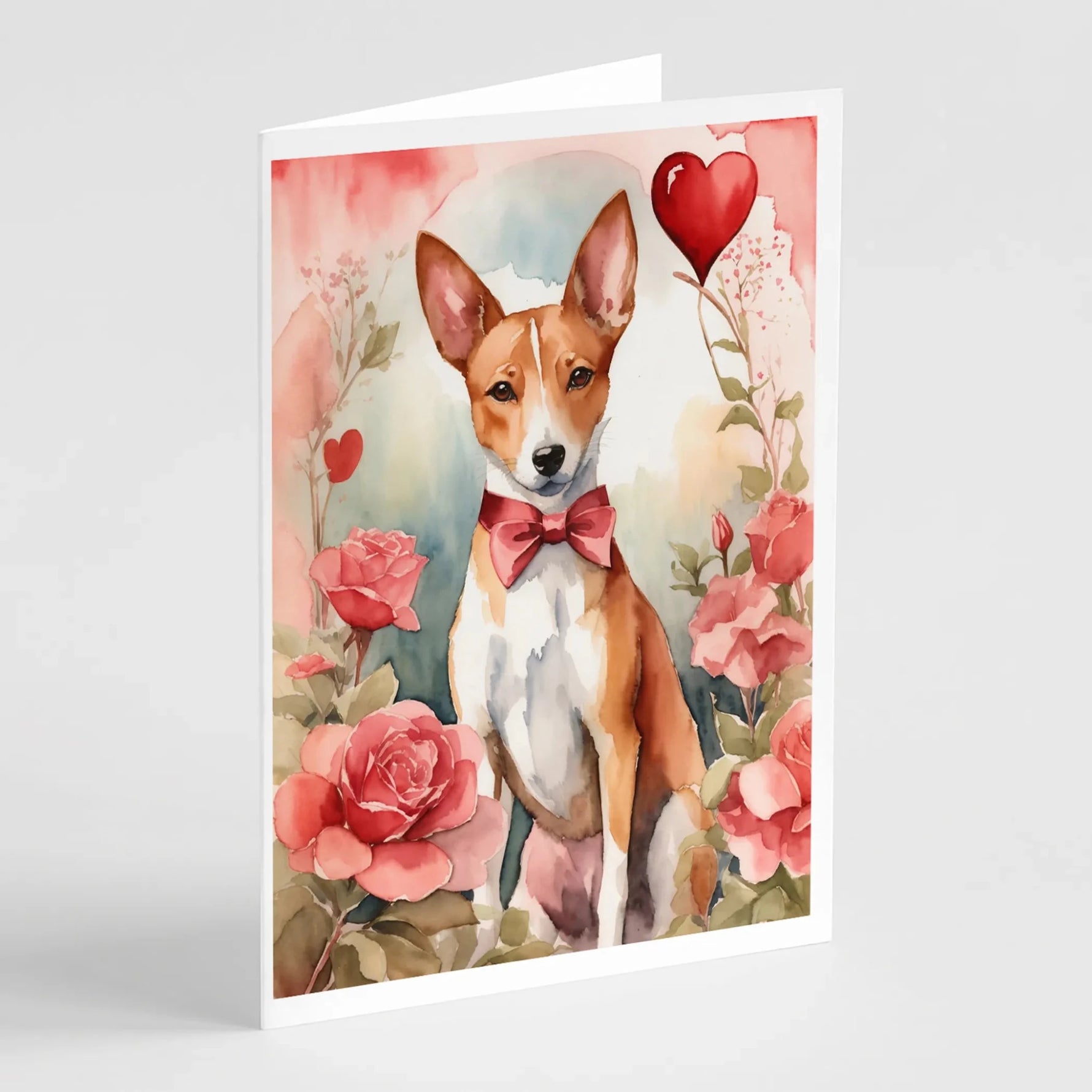 Valentine Roses Greeting Cards - Size: 5X7 | Pack Of: 8 | Collection name: Valentine roses-AMAZON FACTORY