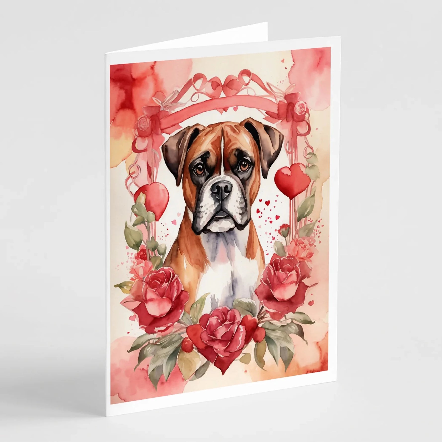 Valentine Roses Greeting Cards - Size: 5X7 | Pack Of: 8 | Collection name: Valentine roses-AMAZON FACTORY