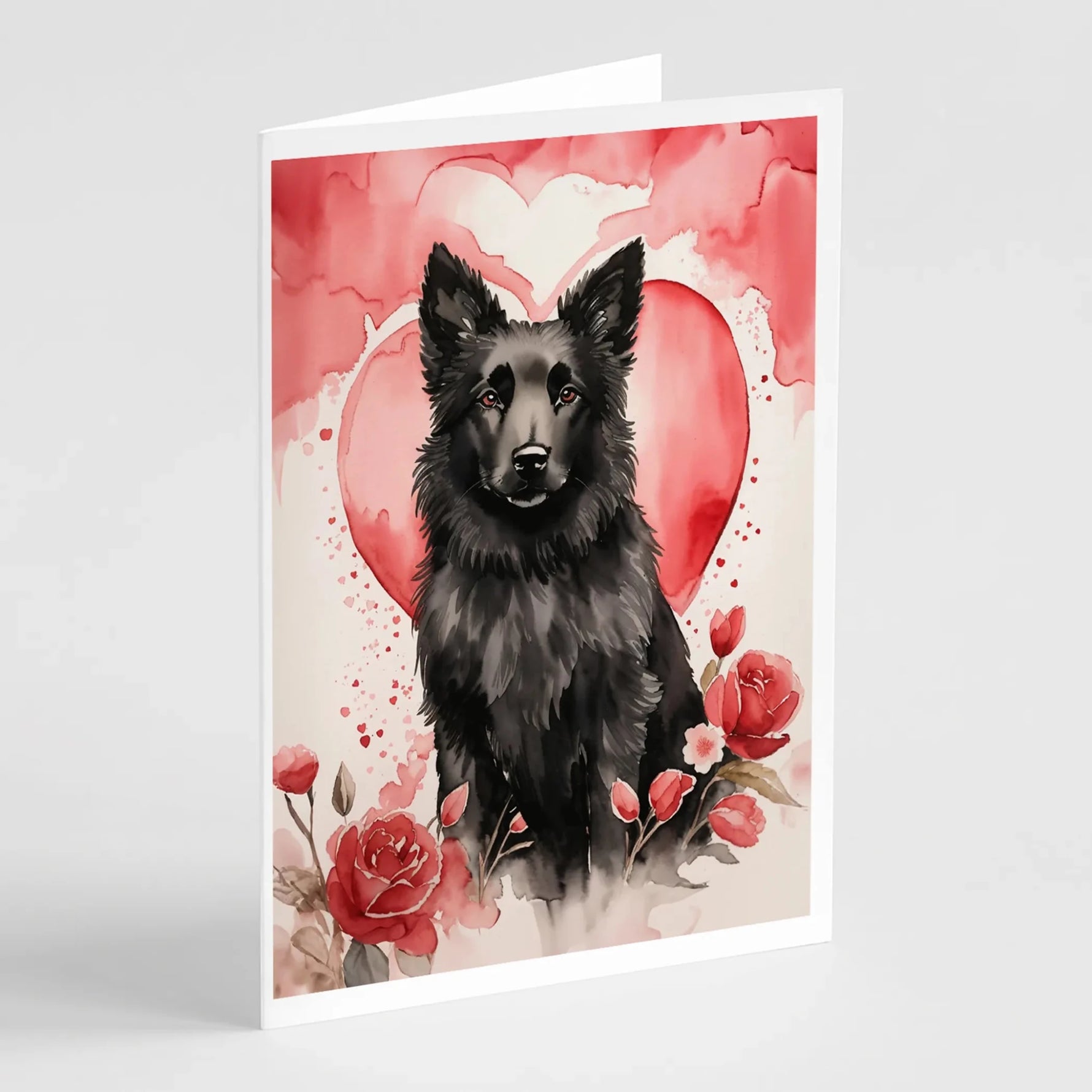 Valentine Roses Greeting Cards - Size: 5X7 | Pack Of: 8 | Collection name: Valentine roses-AMAZON FACTORY