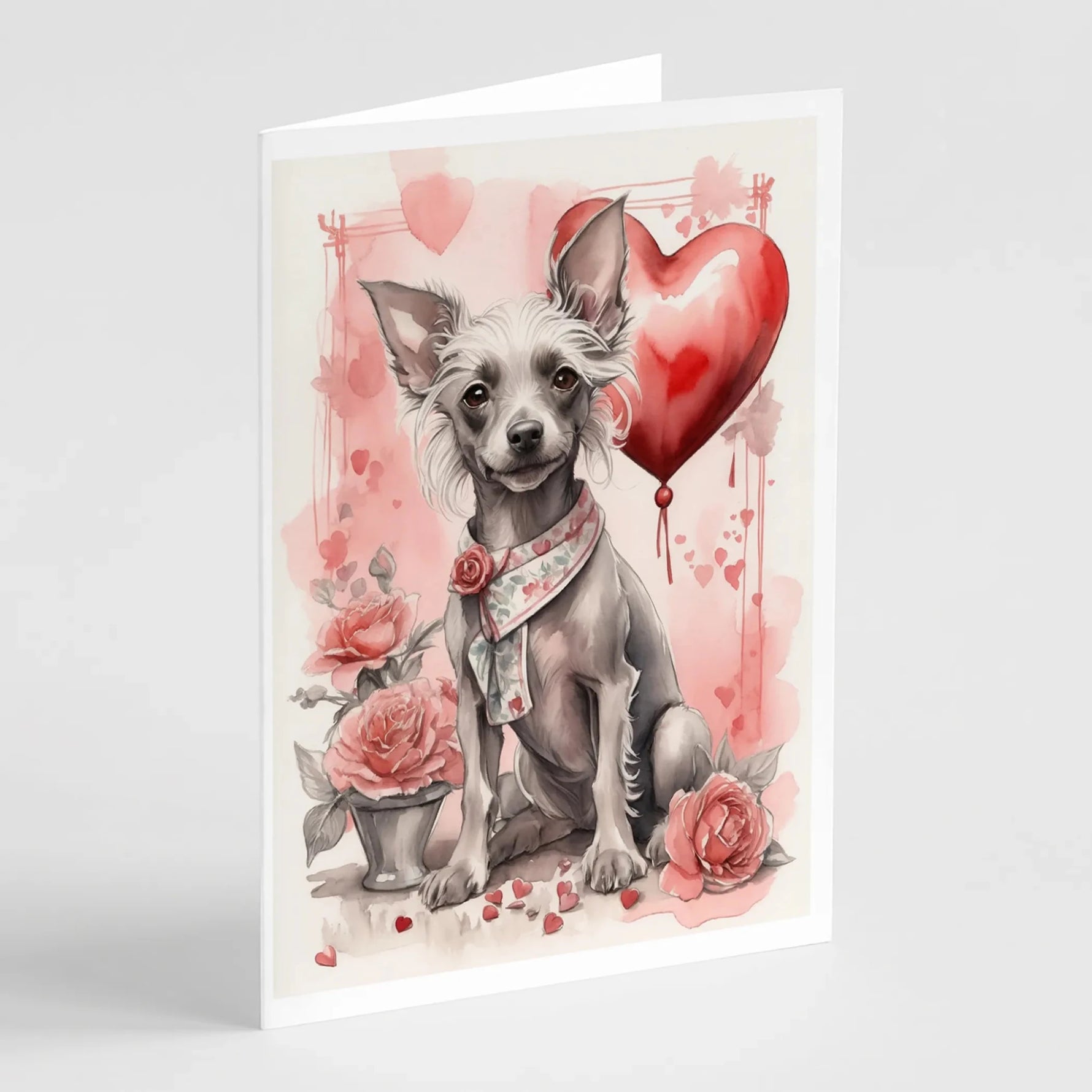 Valentine Roses Greeting Cards - Size: 5X7 | Pack Of: 8 | Collection name: Valentine roses-AMAZON FACTORY