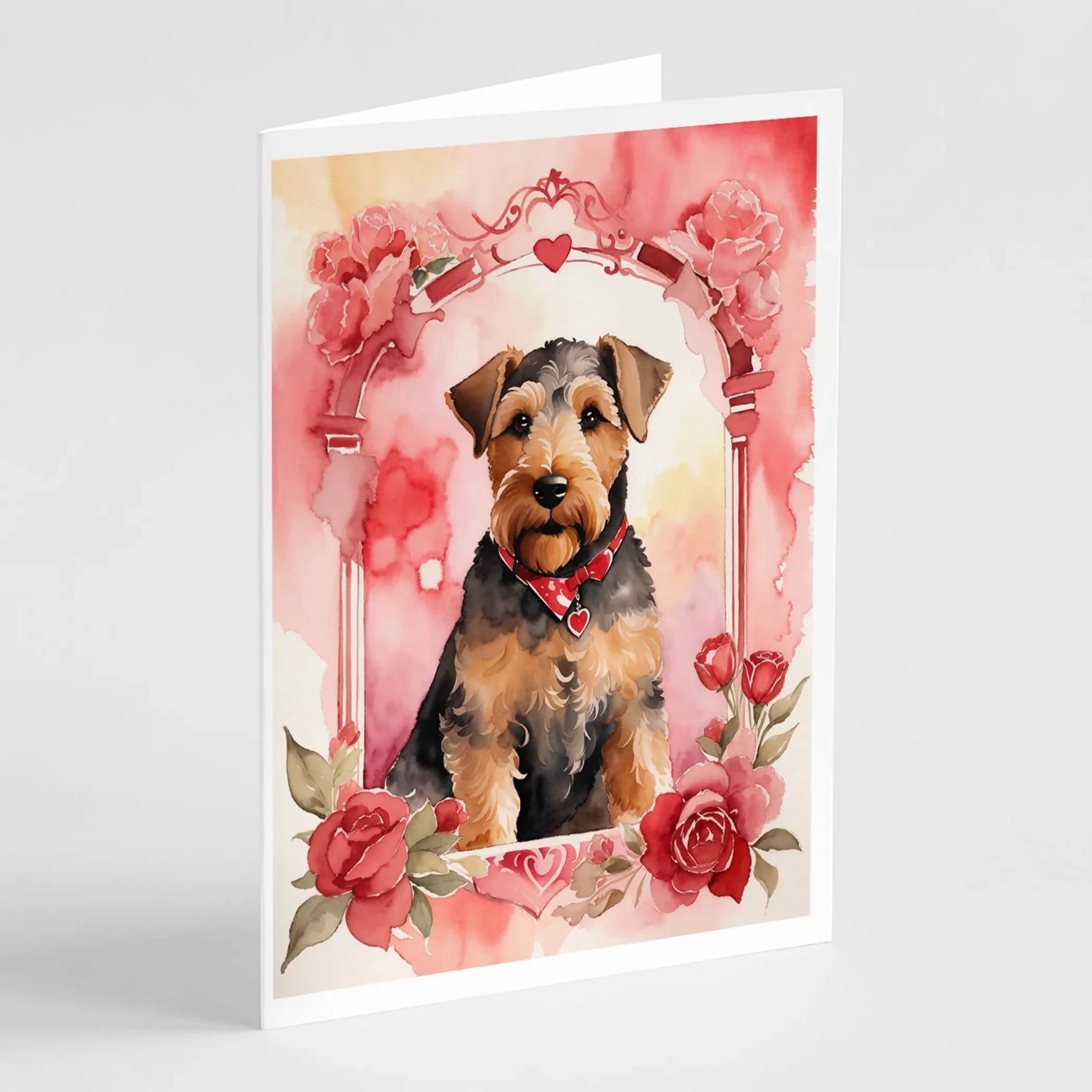 Valentine Roses Greeting Cards - Size: 5X7 | Pack Of: 8 | Collection name: Valentine roses-AMAZON FACTORY