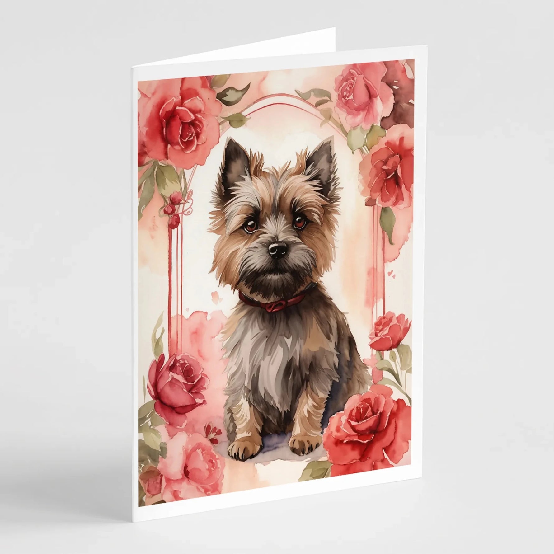 Valentine Roses Greeting Cards - Size: 5X7 | Pack Of: 8 | Collection name: Valentine roses-AMAZON FACTORY