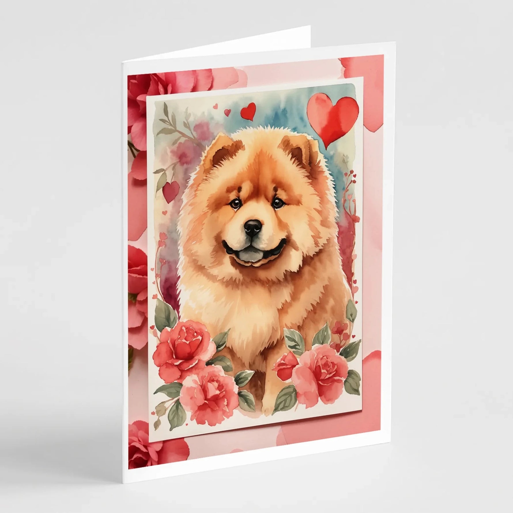 Valentine Roses Greeting Cards - Size: 5X7 | Pack Of: 8 | Collection name: Valentine roses-AMAZON FACTORY