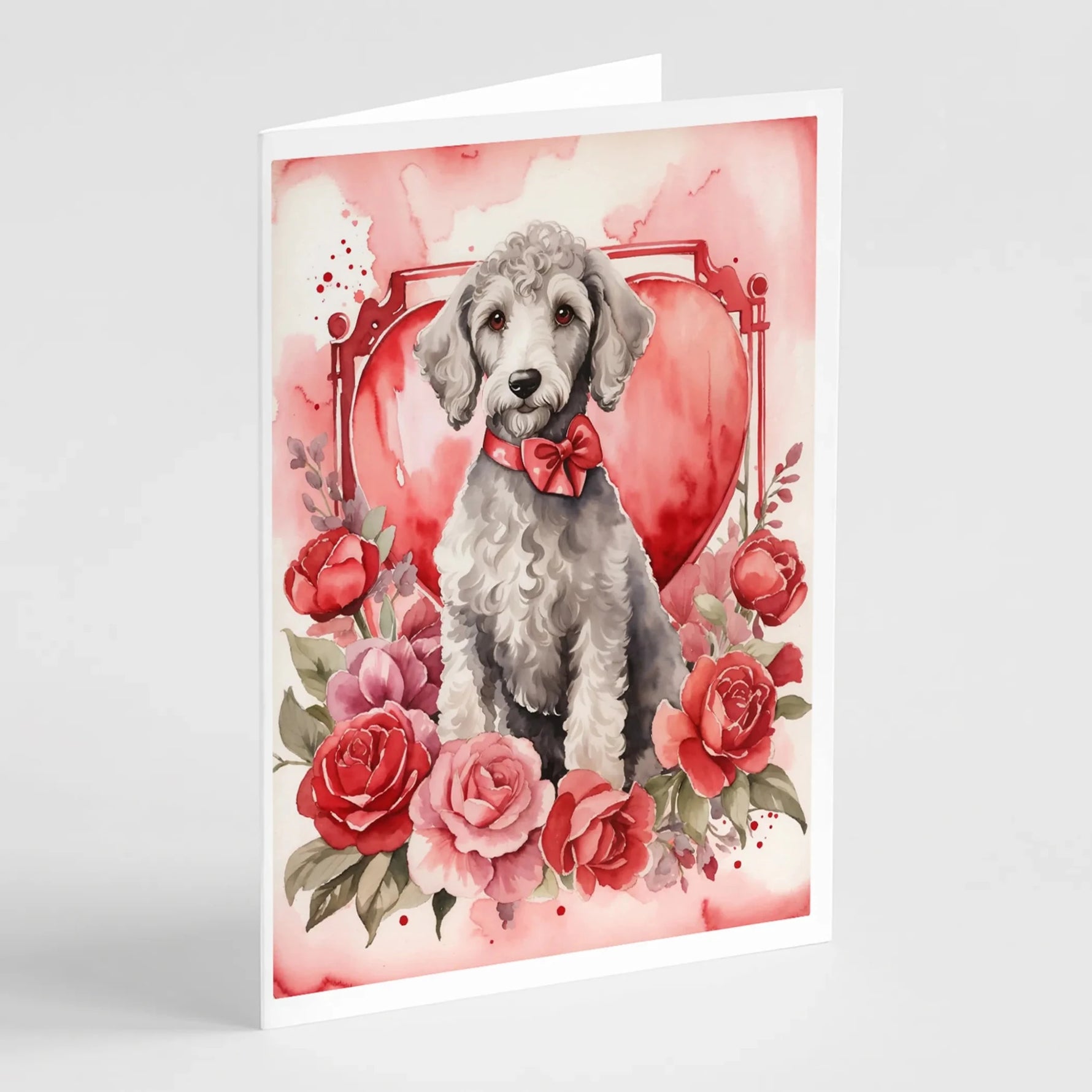 Valentine Roses Greeting Cards - Size: 5X7 | Pack Of: 8 | Collection name: Valentine roses-AMAZON FACTORY