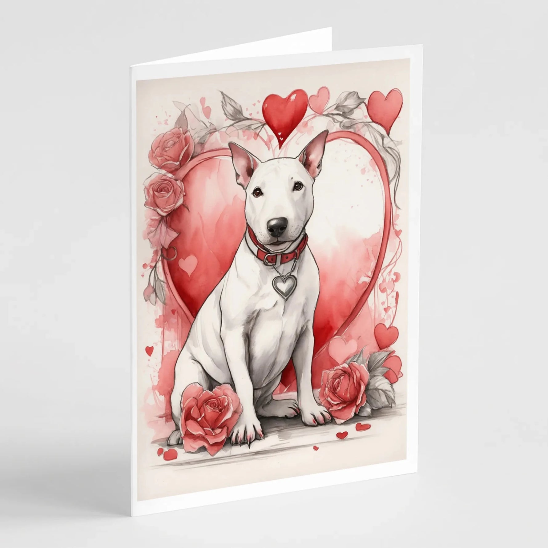 Valentine Roses Greeting Cards - Size: 5X7 | Pack Of: 8 | Collection name: Valentine roses-AMAZON FACTORY