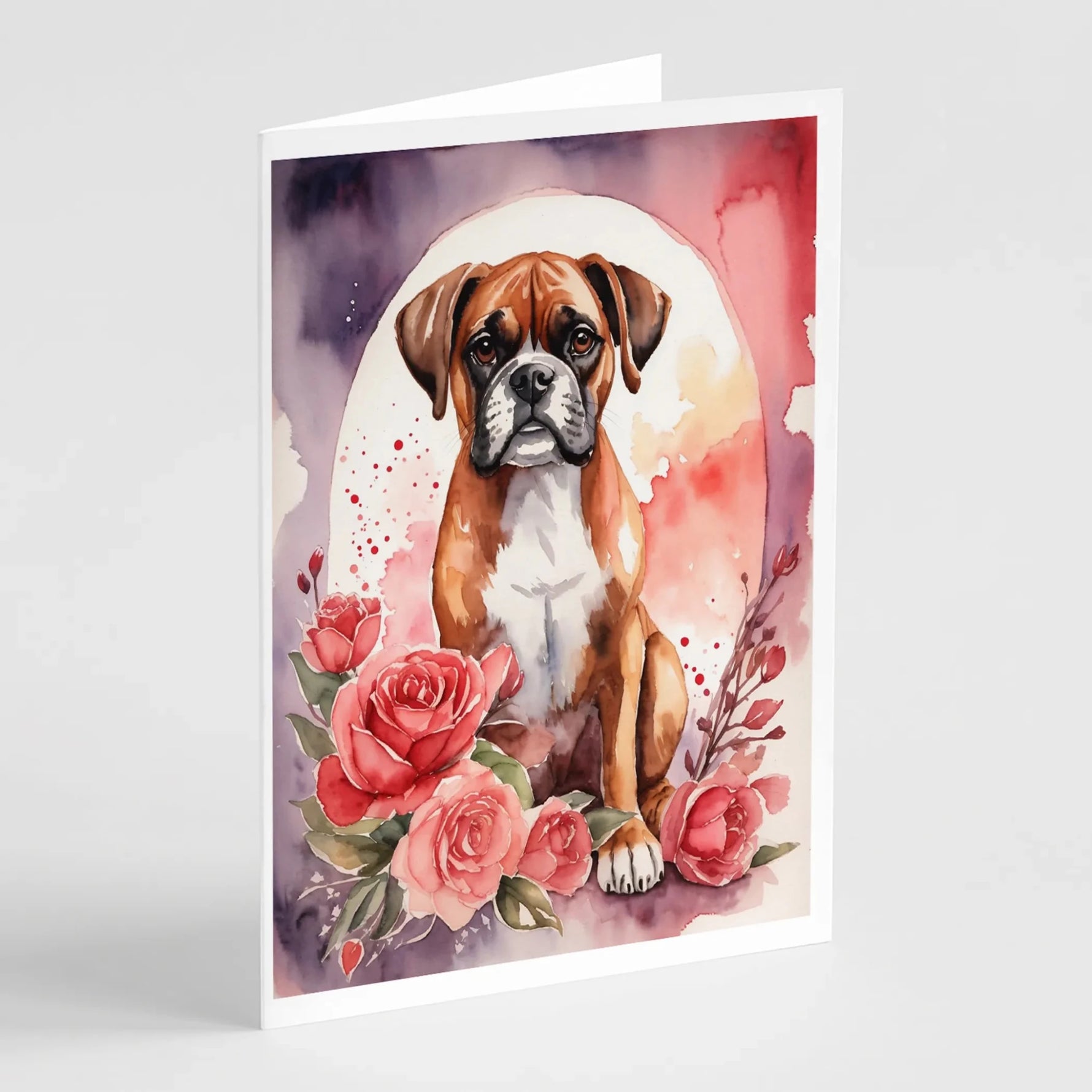 Valentine Roses Greeting Cards - Size: 5X7 | Pack Of: 8 | Collection name: Valentine roses-AMAZON FACTORY