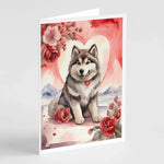 Valentine Roses Greeting Cards - Size: 5X7 | Pack Of: 8 | Collection name: Valentine roses-AMAZON FACTORY