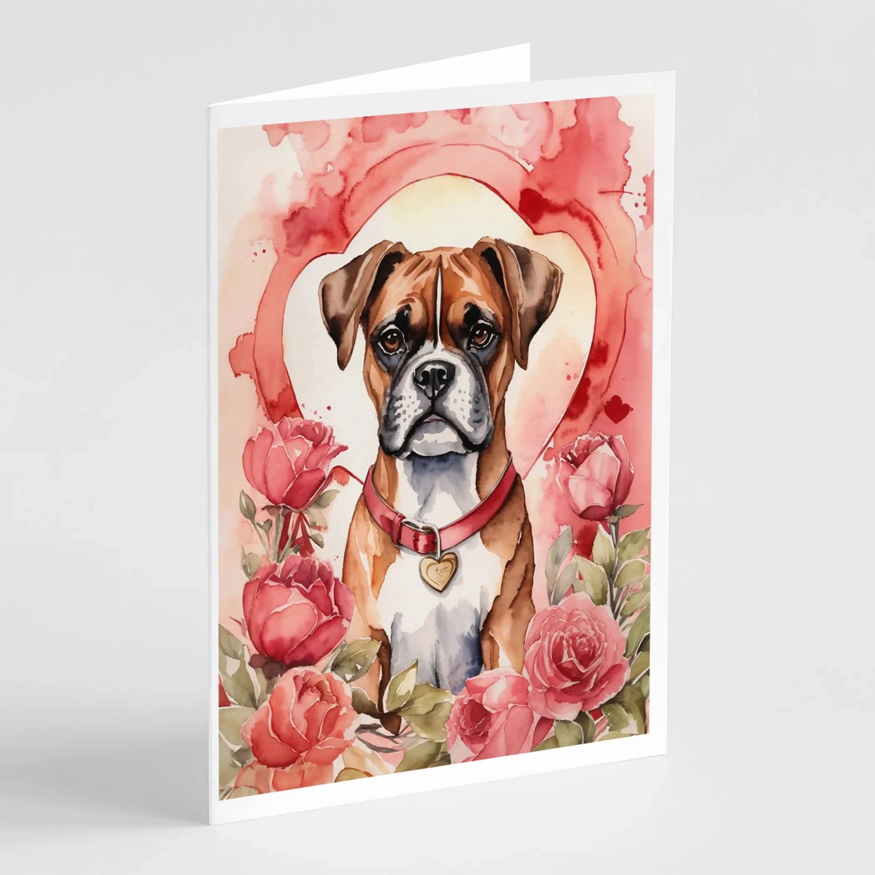Valentine Roses Greeting Cards - Size: 5X7 | Pack Of: 8 | Collection name: Valentine roses-AMAZON FACTORY