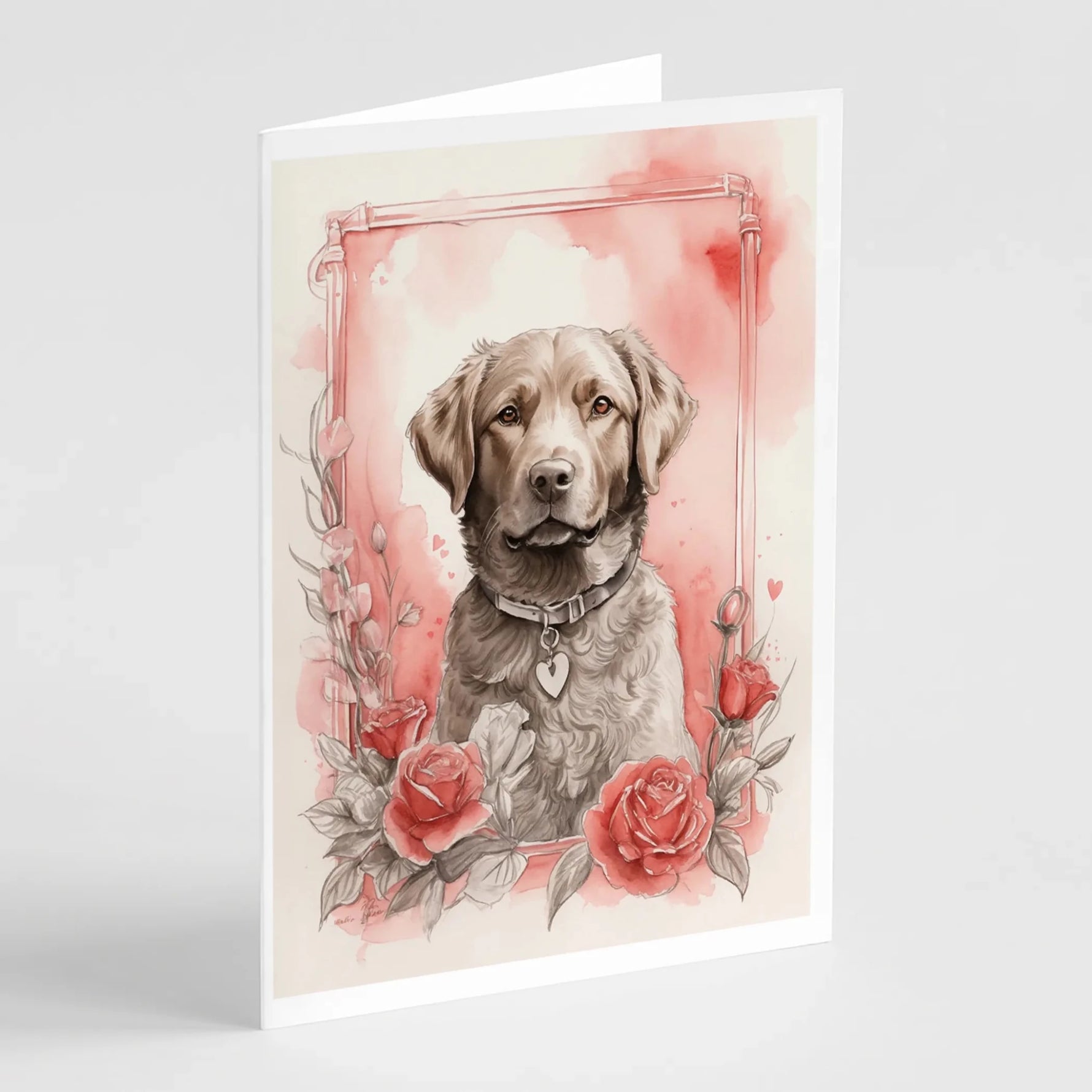 Valentine Roses Greeting Cards - Size: 5X7 | Pack Of: 8 | Collection name: Valentine roses-AMAZON FACTORY