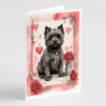 Valentine Roses Greeting Cards - Size: 5X7 | Pack Of: 8 | Collection name: Valentine roses-AMAZON FACTORY