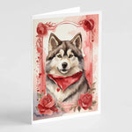 Valentine Roses Greeting Cards - Size: 5X7 | Pack Of: 8 | Collection name: Valentine roses-AMAZON FACTORY