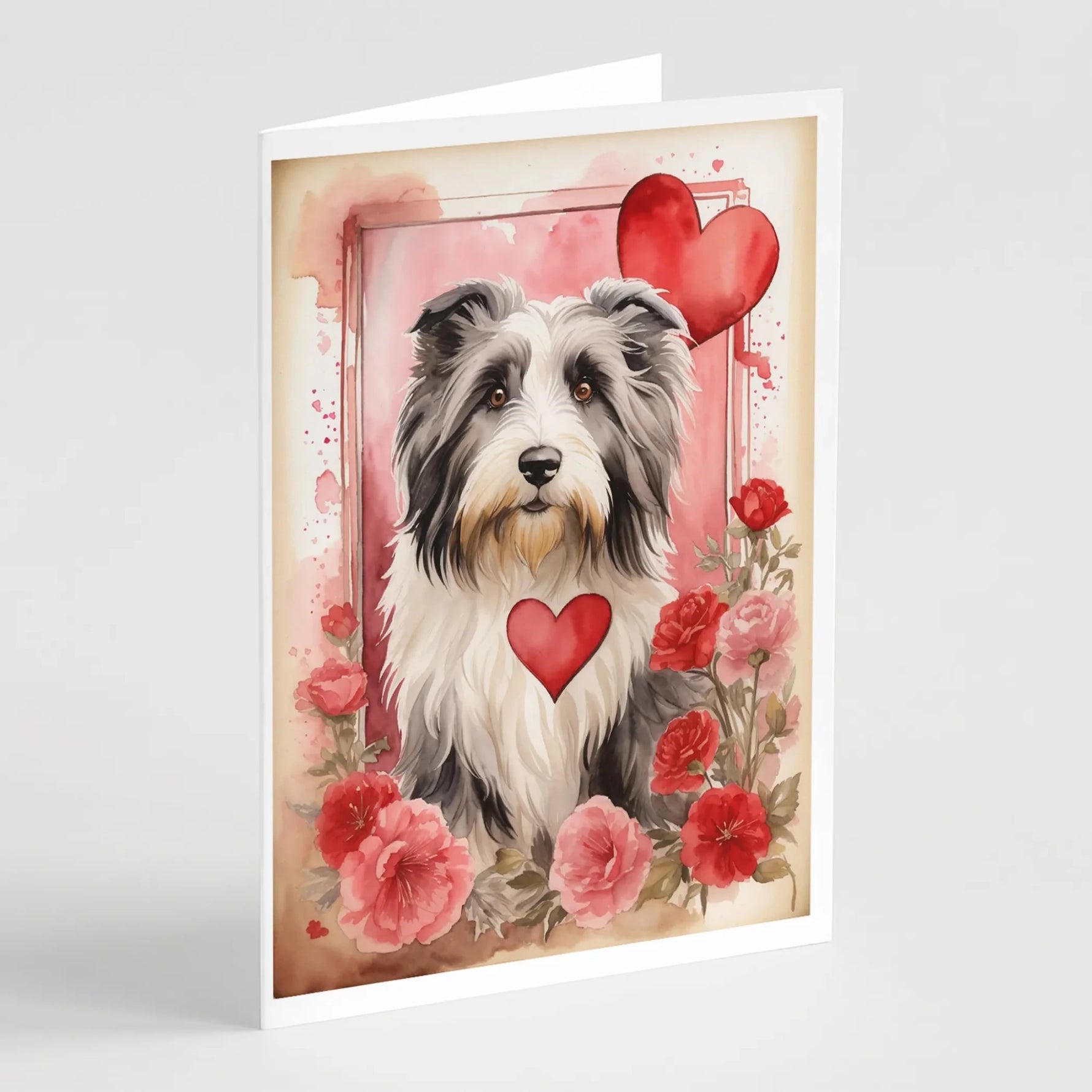 Valentine Roses Greeting Cards - Size: 5X7 | Pack Of: 8 | Collection name: Valentine roses-AMAZON FACTORY