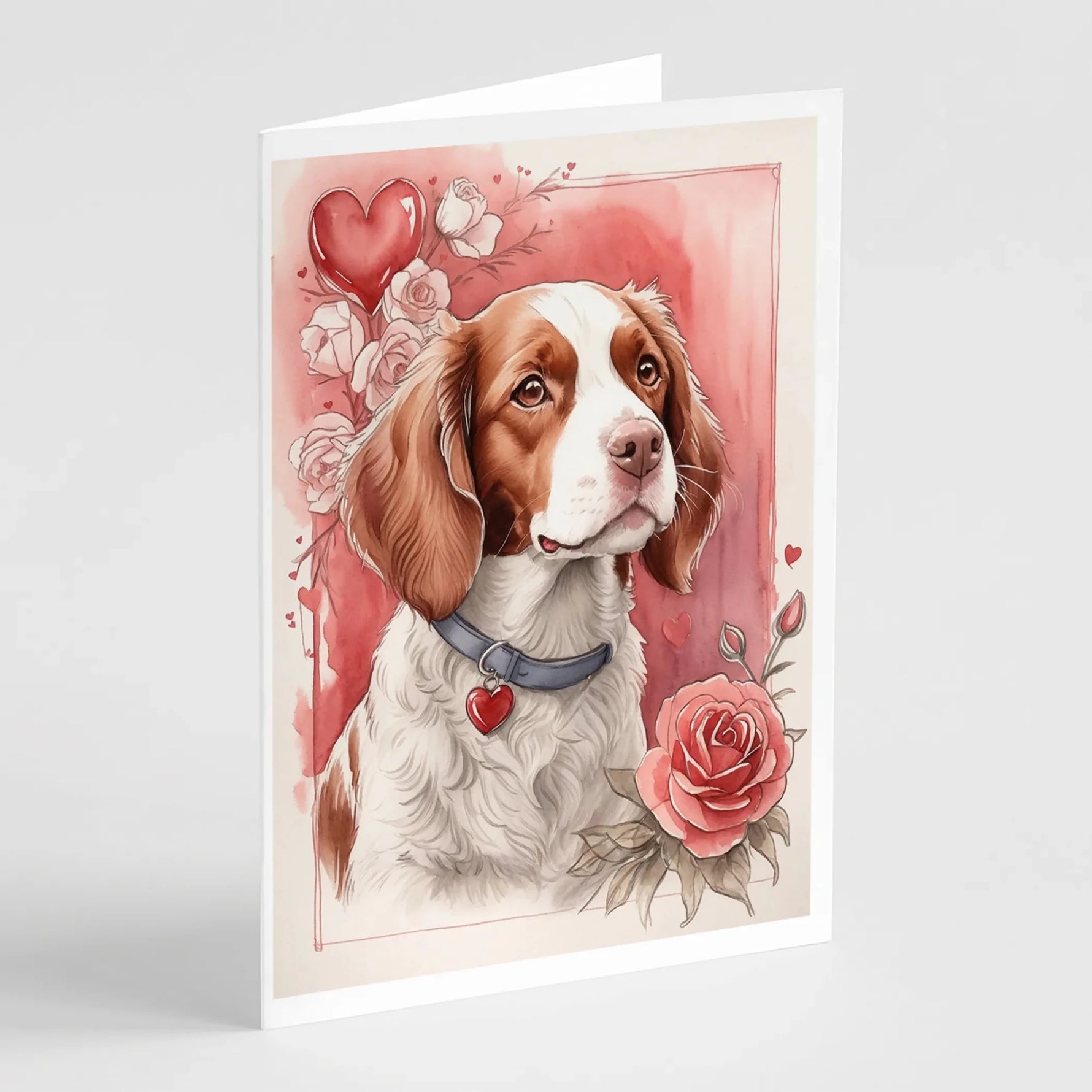 Valentine Roses Greeting Cards - Size: 5X7 | Pack Of: 8 | Collection name: Valentine roses-AMAZON FACTORY