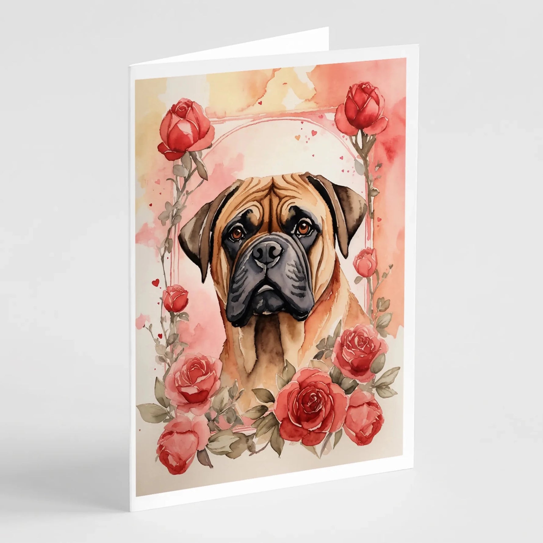 Valentine Roses Greeting Cards - Size: 5X7 | Pack Of: 8 | Collection name: Valentine roses-AMAZON FACTORY