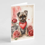 Valentine Roses Greeting Cards - Size: 5X7 | Pack Of: 8 | Collection name: Valentine roses-AMAZON FACTORY