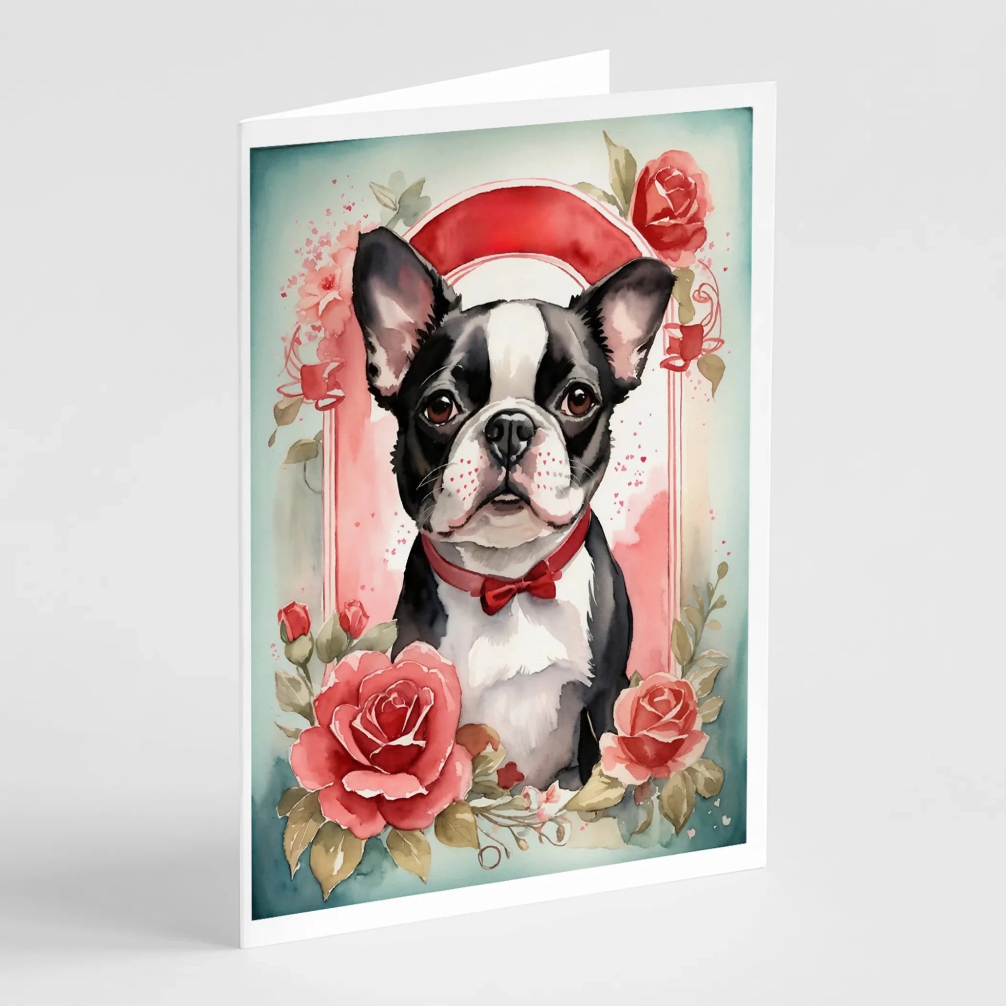 Valentine Roses Greeting Cards - Size: 5X7 | Pack Of: 8 | Collection name: Valentine roses-AMAZON FACTORY