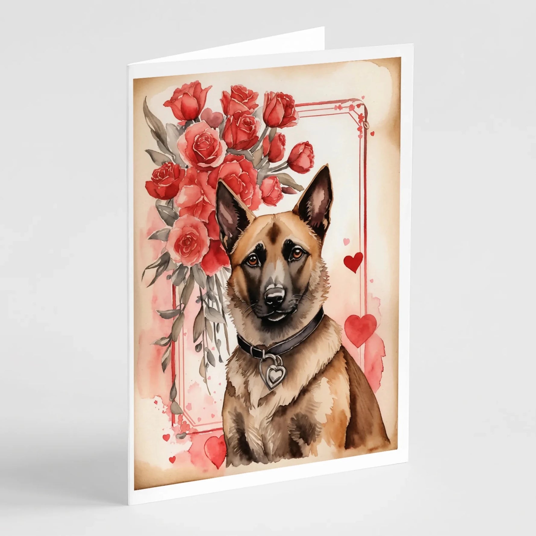 Valentine Roses Greeting Cards - Size: 5X7 | Pack Of: 8 | Collection name: Valentine roses-AMAZON FACTORY