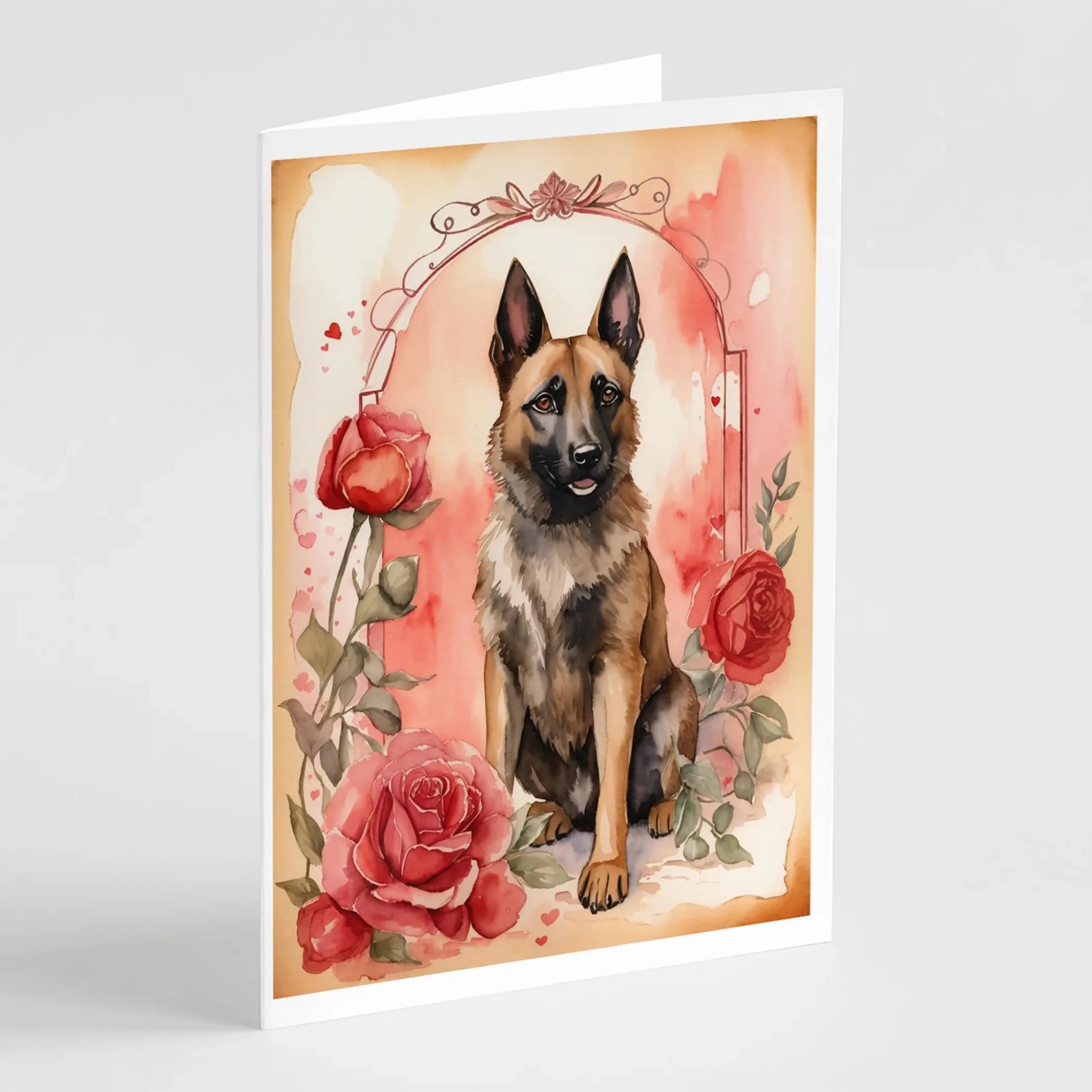 Valentine Roses Greeting Cards - Size: 5X7 | Pack Of: 8 | Collection name: Valentine roses-AMAZON FACTORY