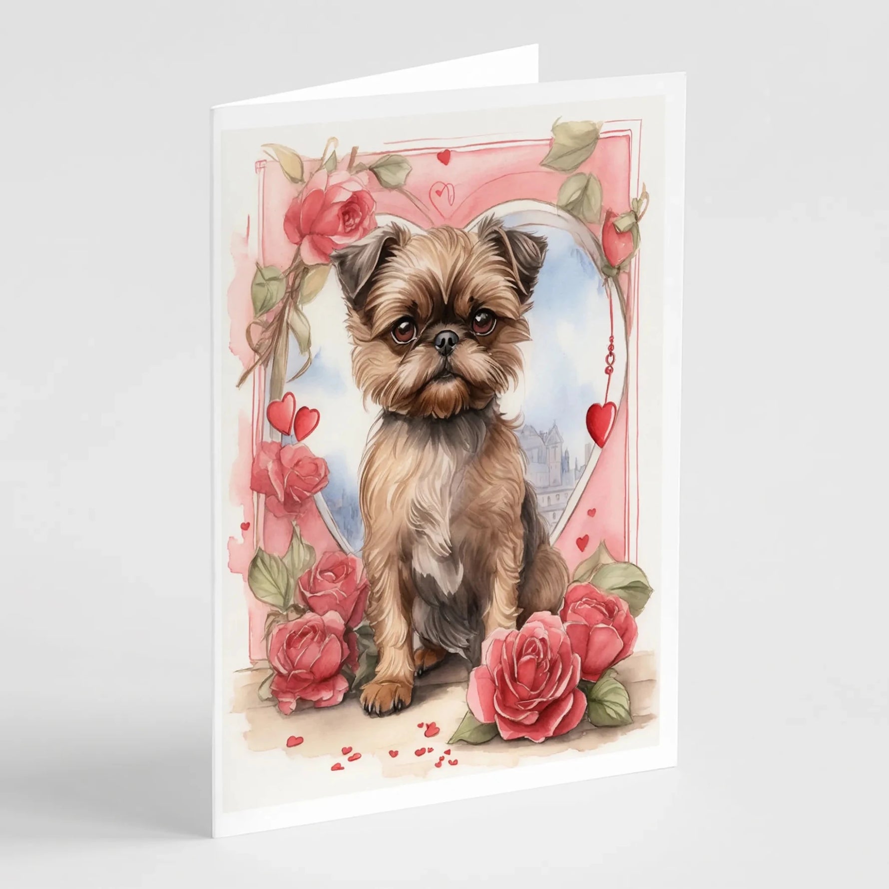 Valentine Roses Greeting Cards - Size: 5X7 | Pack Of: 8 | Collection name: Valentine roses-AMAZON FACTORY