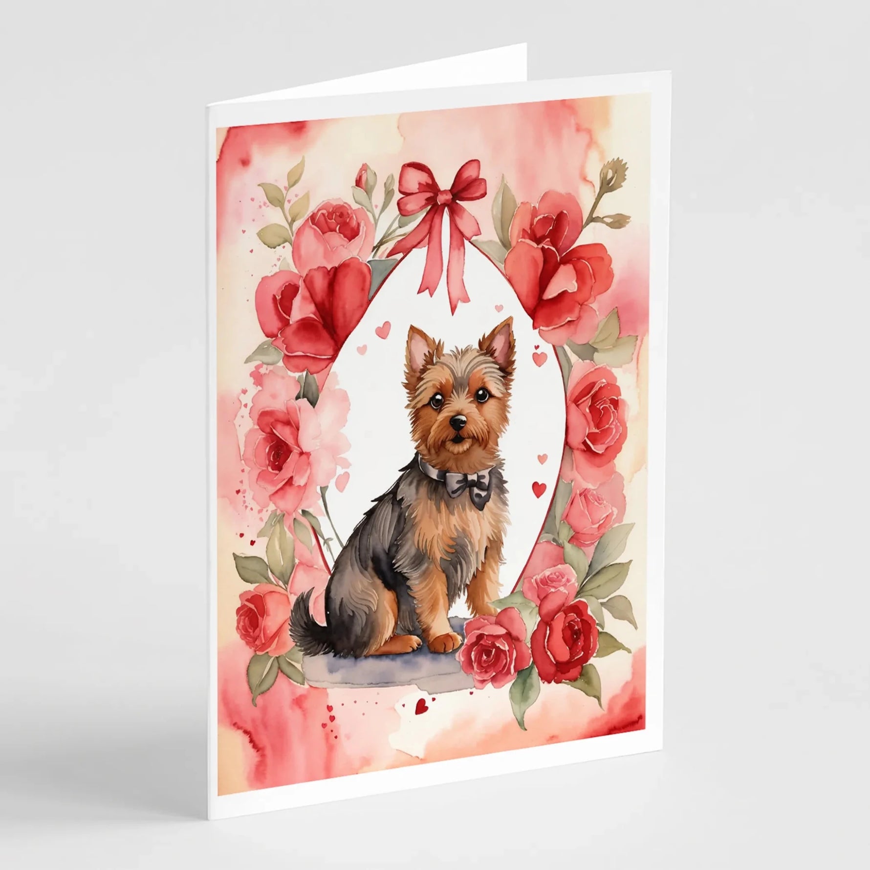 Valentine Roses Greeting Cards - Size: 5X7 | Pack Of: 8 | Collection name: Valentine roses-AMAZON FACTORY
