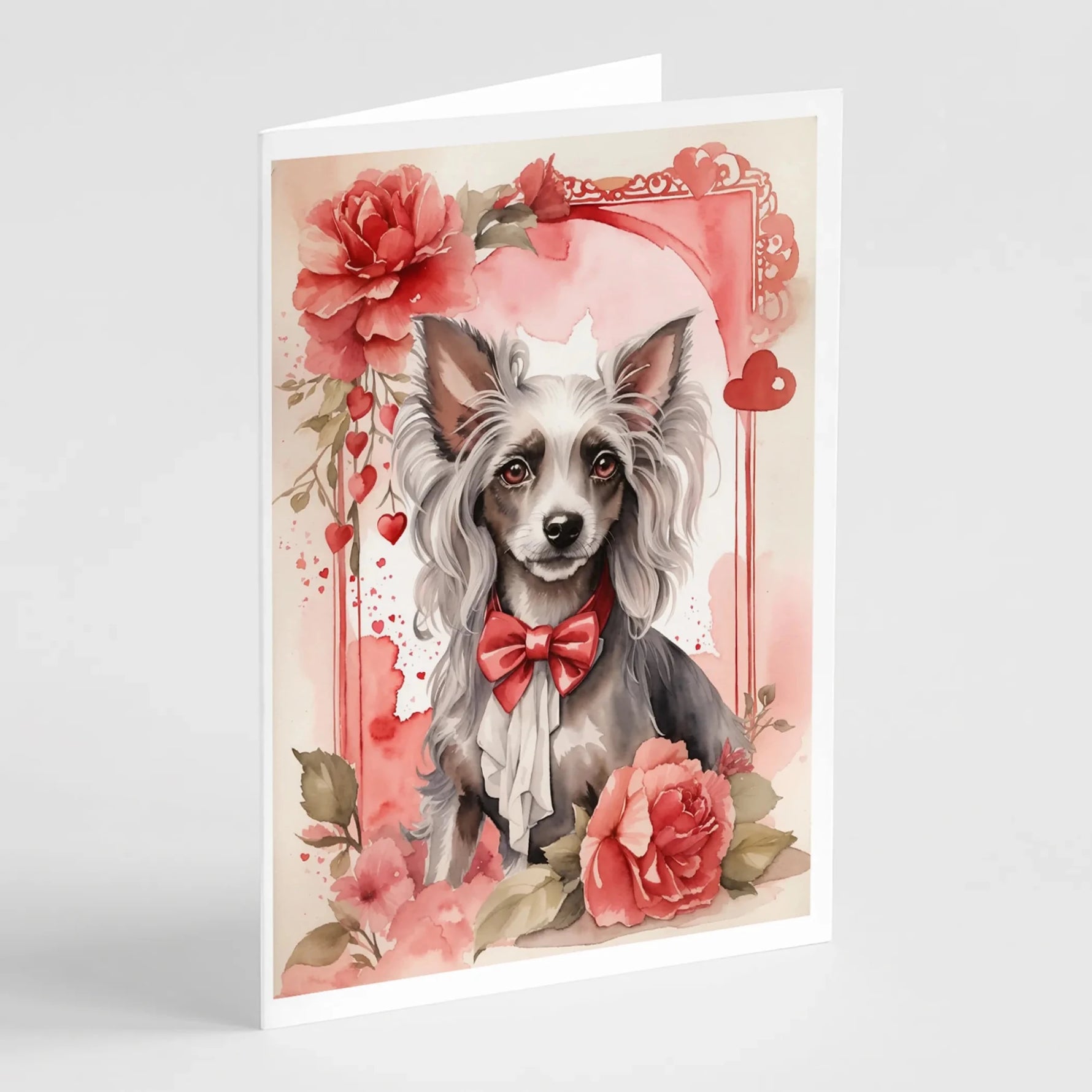 Valentine Roses Greeting Cards - Size: 5X7 | Pack Of: 8 | Collection name: Valentine roses-AMAZON FACTORY