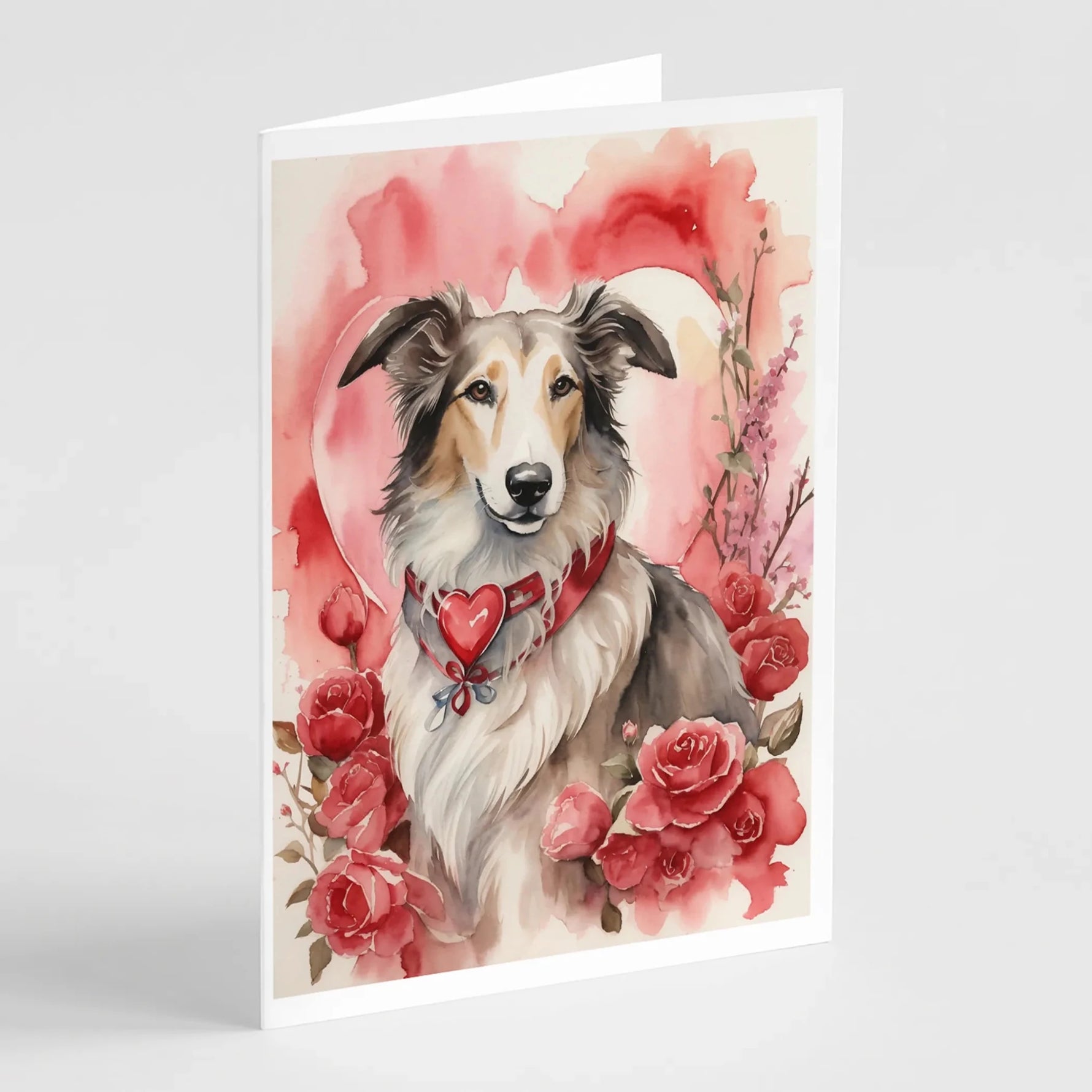 Valentine Roses Greeting Cards - Size: 5X7 | Pack Of: 8 | Collection name: Valentine roses-AMAZON FACTORY