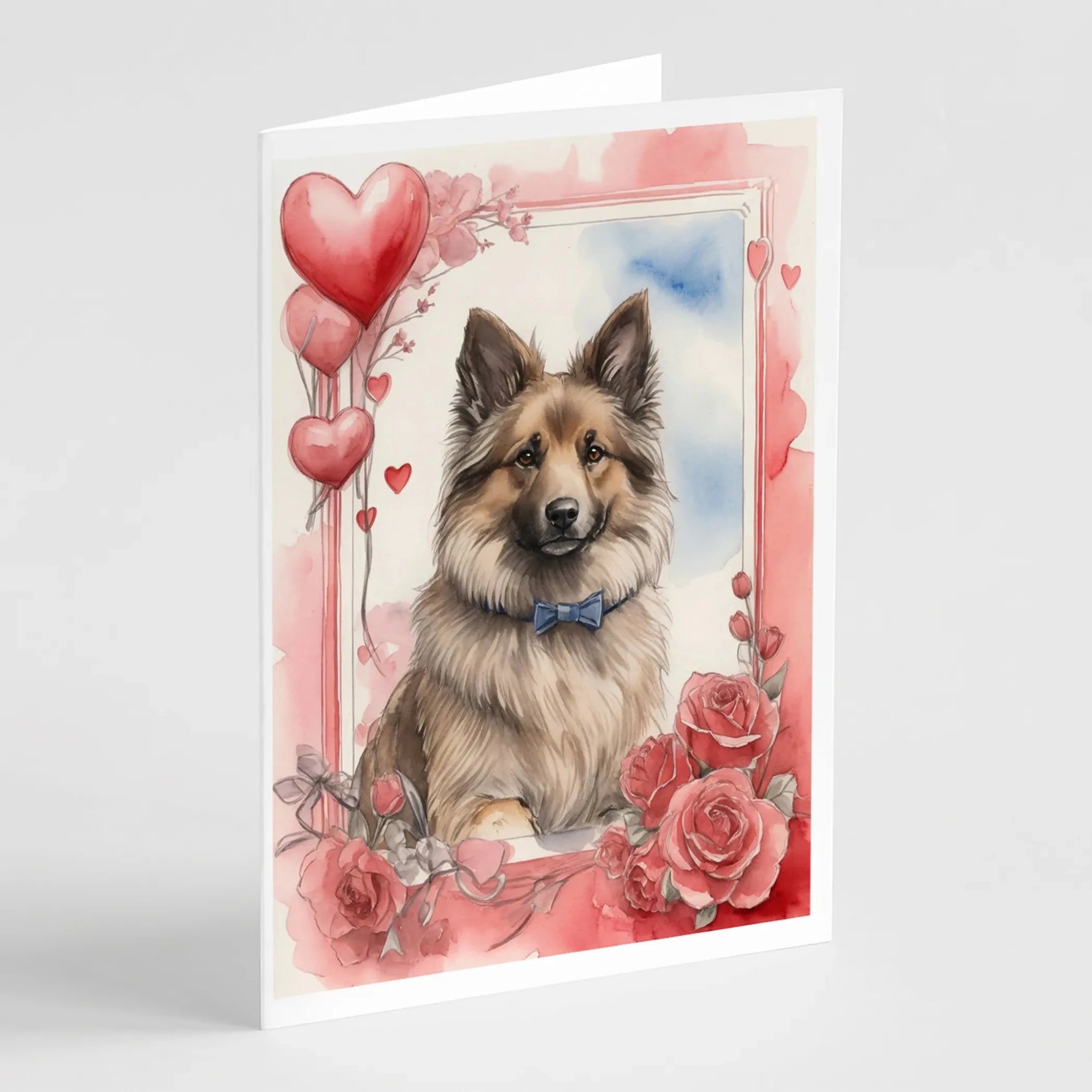 Valentine Roses Greeting Cards - Size: 5X7 | Pack Of: 8 | Collection name: Valentine roses-AMAZON FACTORY