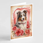 Valentine Roses Greeting Cards - Size: 5X7 | Pack Of: 8 | Collection name: Valentine roses-AMAZON FACTORY