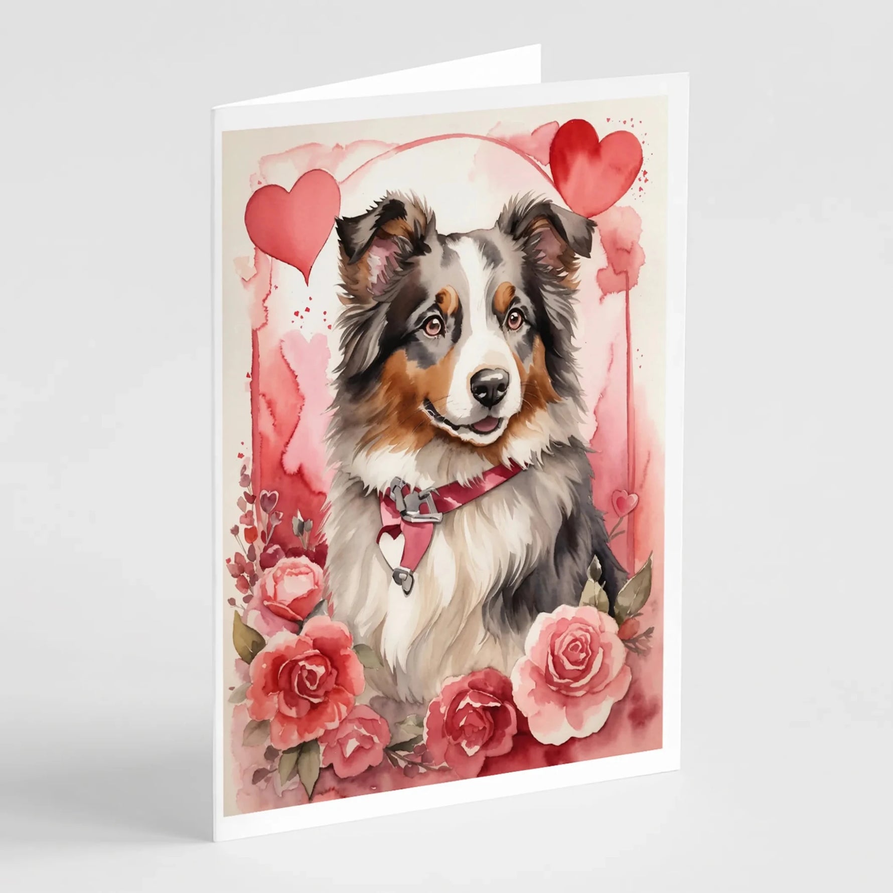 Valentine Roses Greeting Cards - Size: 5X7 | Pack Of: 8 | Collection name: Valentine roses-AMAZON FACTORY