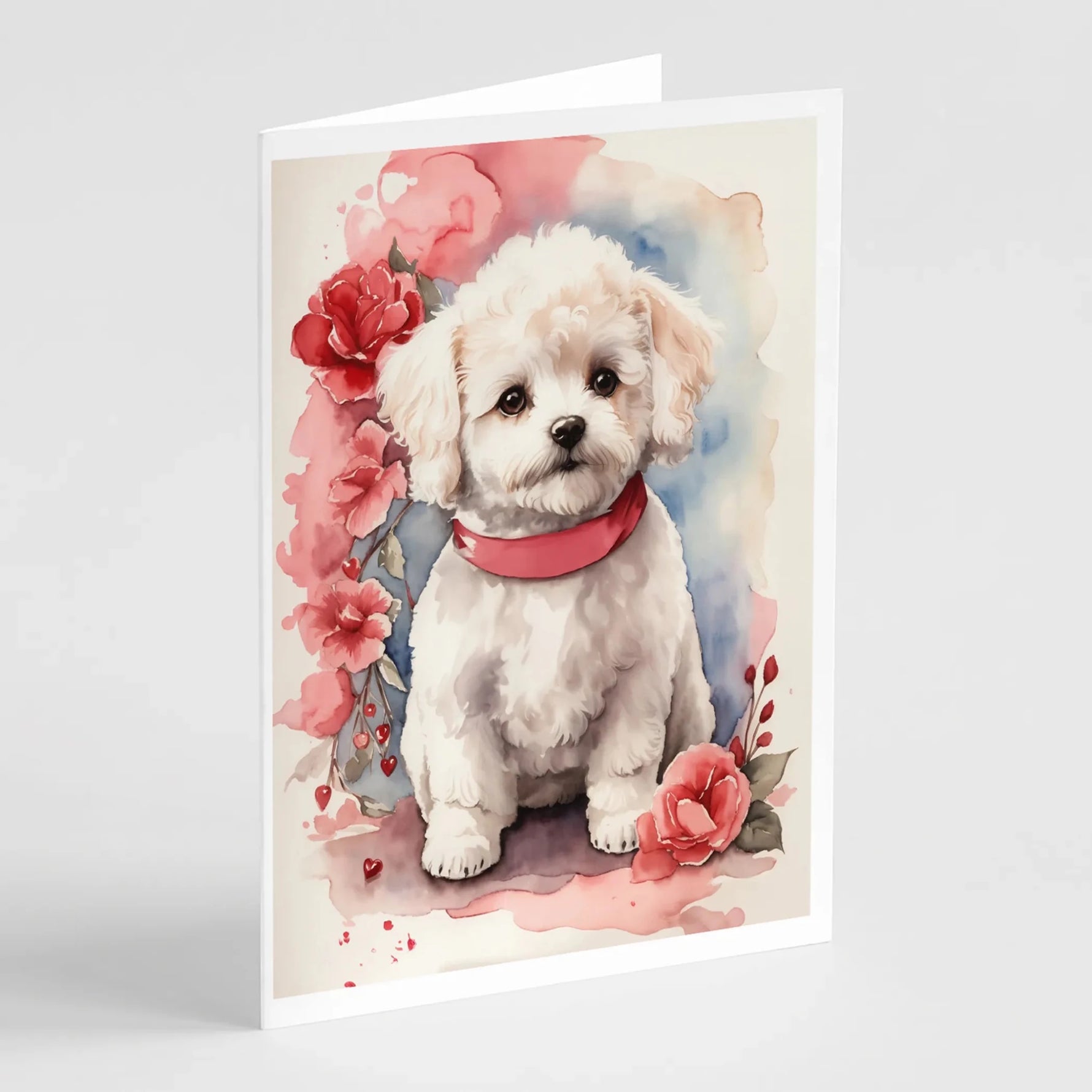 Valentine Roses Greeting Cards - Size: 5X7 | Pack Of: 8 | Collection name: Valentine roses-AMAZON FACTORY